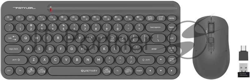 Клавиатура + мышь A4Tech Fstyler FG3200 Air2 клав:серый мышь:серый USB беспроводная slim Multimedia