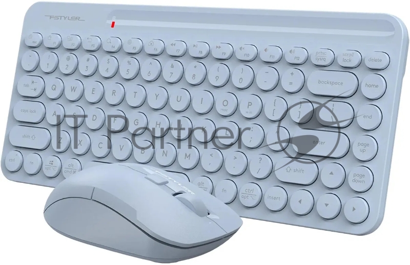 Клавиатура + мышь A4Tech Fstyler FG3200 Air2 клав:синий мышь:синий USB беспроводная slim Multimedia