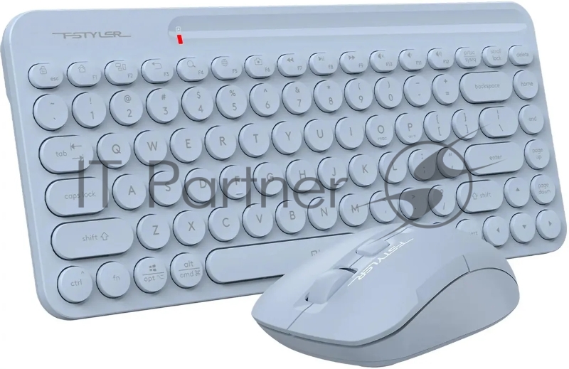 Клавиатура + мышь A4Tech Fstyler FG3200 Air2 клав:синий мышь:синий USB беспроводная slim Multimedia