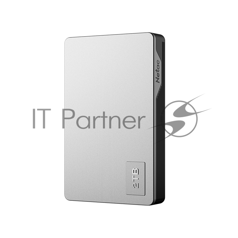 Внешний жесткий диск 2.5 Netac (NT05K338N-002T-30SL) 2Tb K338, micro USB 3.0, серебристый + серый, корпус пластик + алюминий
