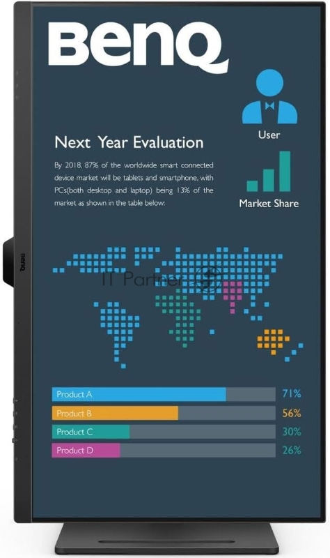 Монитор Benq BL2490 23.8, 1920x1080, IPS, 100Hz, 20M:1, 250cd, 5ms, 2*HDMI, DP, Speakers, Flicker-freeLow Blue Light, 3Y, Black