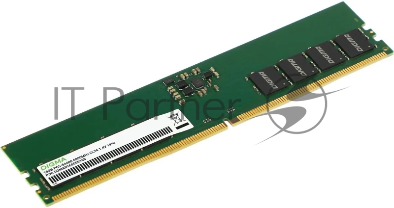 Память DDR5 16GB 6800MHz Digma DGMAD56800016S RTL PC5-54400 CL34 DIMM 288-pin 1.4В single rank Ret