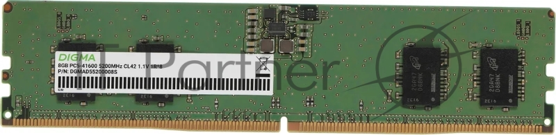 Память DDR5 8GB 5200MHz Digma DGMAD55200008S RTL PC5-41600 CL42 DIMM 288-pin 1.1В single rank Ret