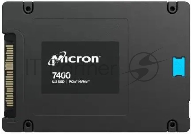 SSD накопитель Micron 7450 MAX 1.6TB NVMe U.3 (15mm) PCIe NVMe Gen4 1x4 (v1.4) R6500/W2200MB/s 3D TLC MTTF 2М 430K/224K IOPS SSD Enterprise Solid State Drive, 1 year, OEM
