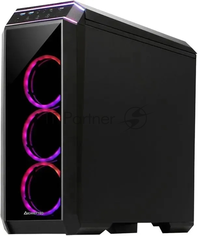 Корпус Chieftec Stallion II черный без БП ATX 4x120mm 1xUSB2.0 2xUSB3.1 audio bott PSU