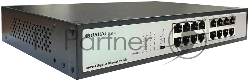 Коммутатор ORIGO Unmanaged Switch, 16x1000Base-T, 19 Rackmount Kit