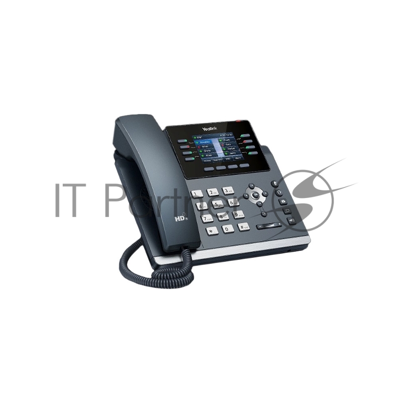 IP-телефон YEALINK SIP-T44W, 12 аккаунтов, 2 порта USB, Wi-Fi, цветной экран 2.8, BLF, PoE, GigE, без БП, шт