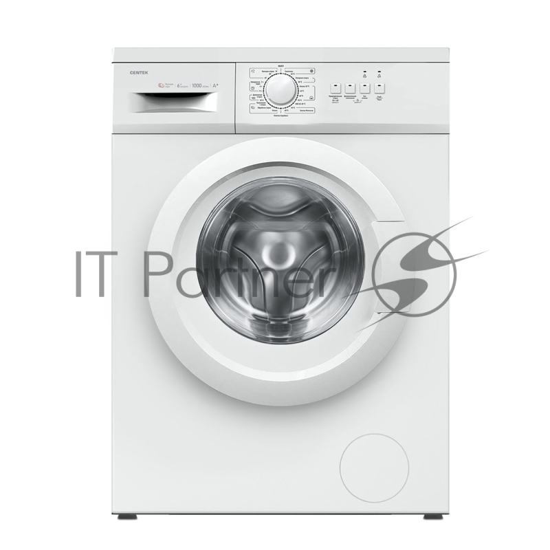 Стиральная машина Centek CT-1901 (белый) 1000 / 6кг / 40см / 23пр / Очистка барабана / Пар / A+
