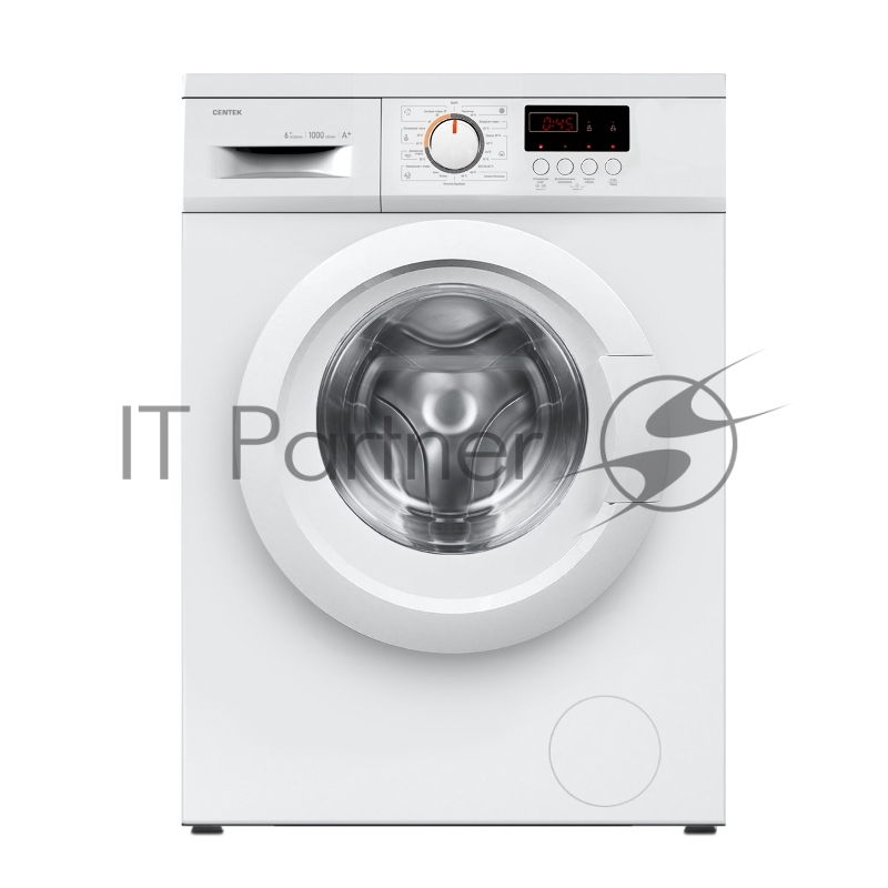 Стиральная машина Centek CT-1910 (белый) 1000 / 6кг / 40см / 23пр /LED-Дисплей/Очистка барабана/A+