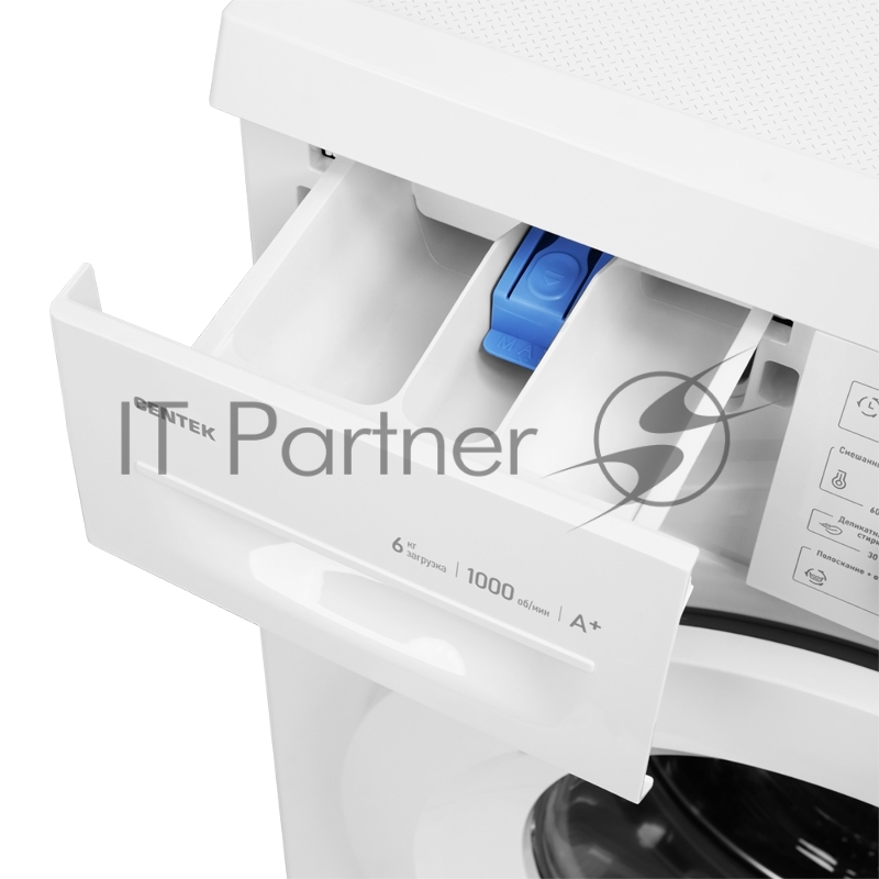 Стиральная машина Centek CT-1910 (белый) 1000 / 6кг / 40см / 23пр /LED-Дисплей/Очистка барабана/A+