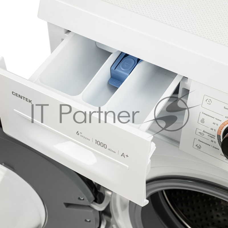 Стиральная машина Centek CT-1911 (белый) 1000 / 6кг / 40см / 23пр /LED-Дисплей/Очистка барабана/A+