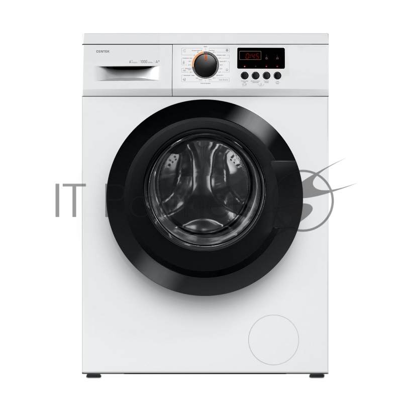 Стиральная машина Centek CT-1911 (белый) 1000 / 6кг / 40см / 23пр /LED-Дисплей/Очистка барабана/A+