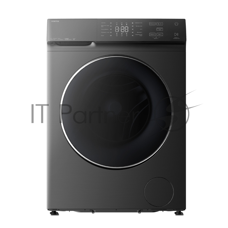 Стиральная машина Centek CT-1973 (серый) 1200 / 7кг / 42см / 10пр / LED-Дисп/Очистка бар / Пар / A++
