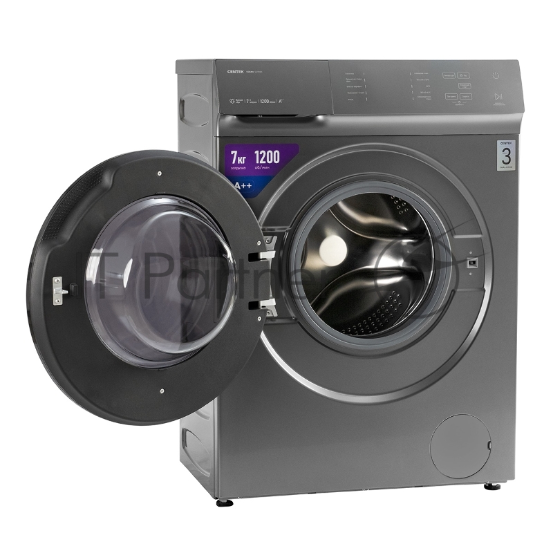 Стиральная машина Centek CT-1973 (серый) 1200 / 7кг / 42см / 10пр / LED-Дисп/Очистка бар / Пар / A++