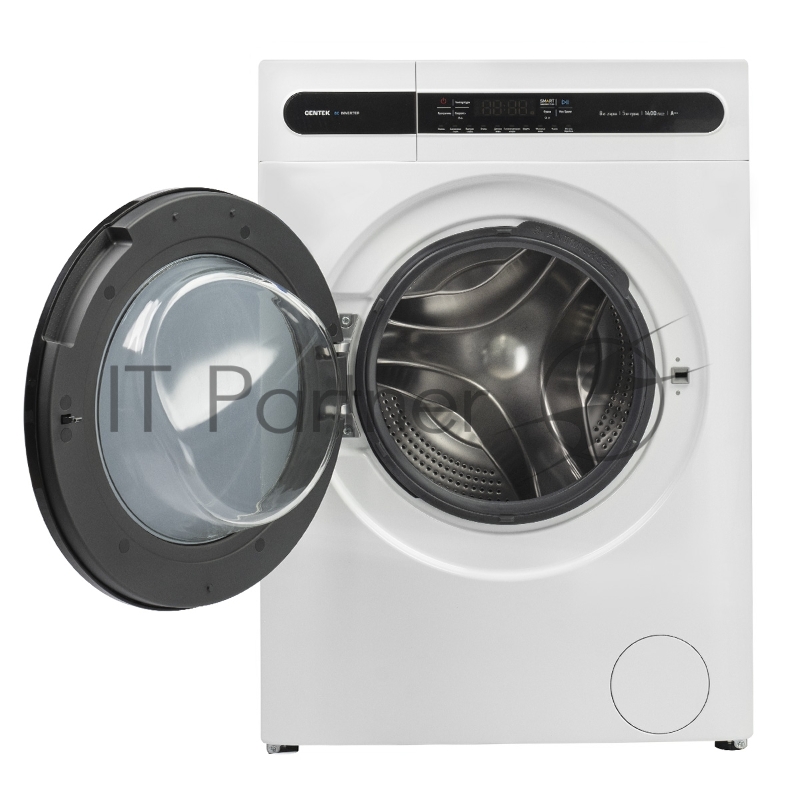 Стиральная машина Centek CT-1951 (белый) 1400 / 8кг / 52см / 11пр /Дисплей/ INVERTER /Сушка 5кг/A+++