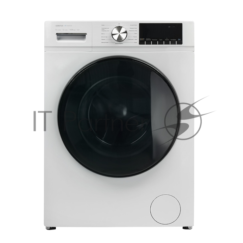 Стиральная машина Centek CT-1953 (белый) 1400 / 8кг / 52см / 16пр /Дисплей/ INVERTER /Сушка 5кг/A+++