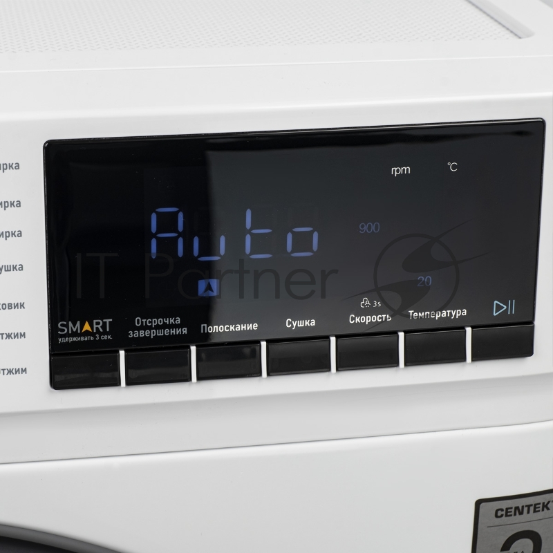 Стиральная машина Centek CT-1953 (белый) 1400 / 8кг / 52см / 16пр /Дисплей/ INVERTER /Сушка 5кг/A+++