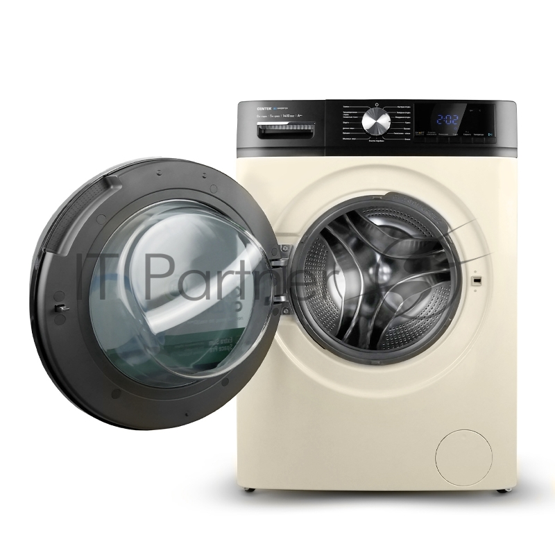 Стиральная машина Centek CT-1960 (бежевый) 1400 / 8кг / 52см / 16пр /Дисплей/INVERTER/Сушка 5кг/A+++