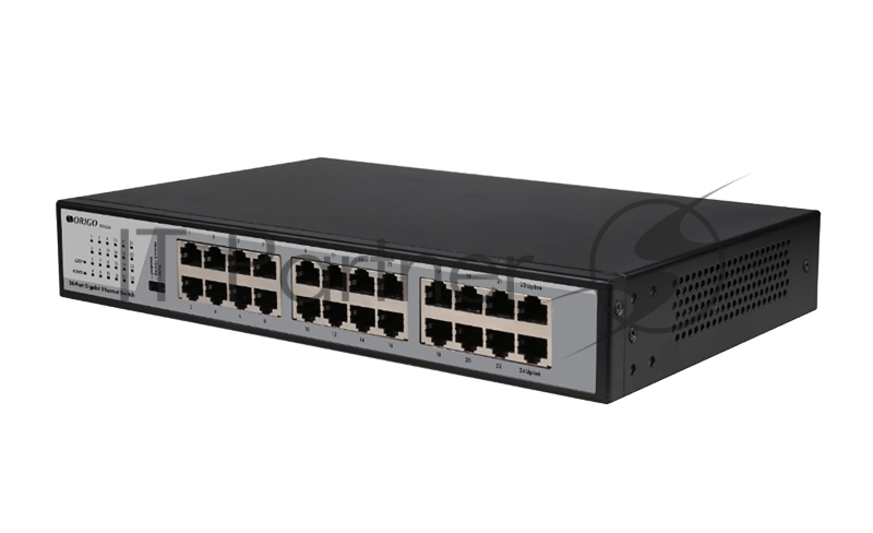 Неуправляемый коммутатор ORIGO , 24x1000Base-T, комплект для установки в 19 стойку