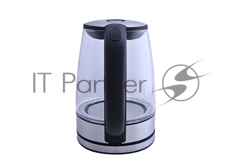 Чайник Centek CT-0030 черный стекло 1.7л, 2200Вт, внутр. LED подсветка,защита от вкл б/воды