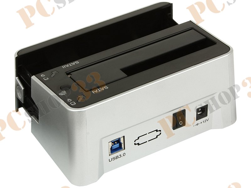 Док-станция Agestar 3UBT3 для 2x2.5/3.5 SATA HDD, серебр.-черный (USB3.0)