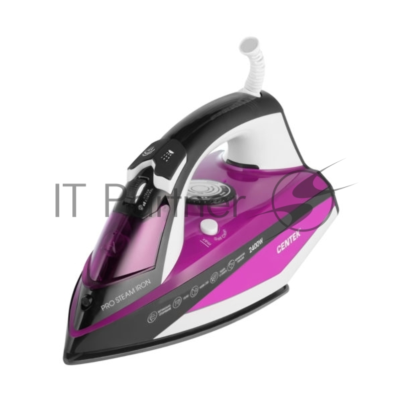 Утюг Centek CT-2344 VIOLET 2400Вт, керамическая подошва, мощный паровой удар, самоочистка, 330мл