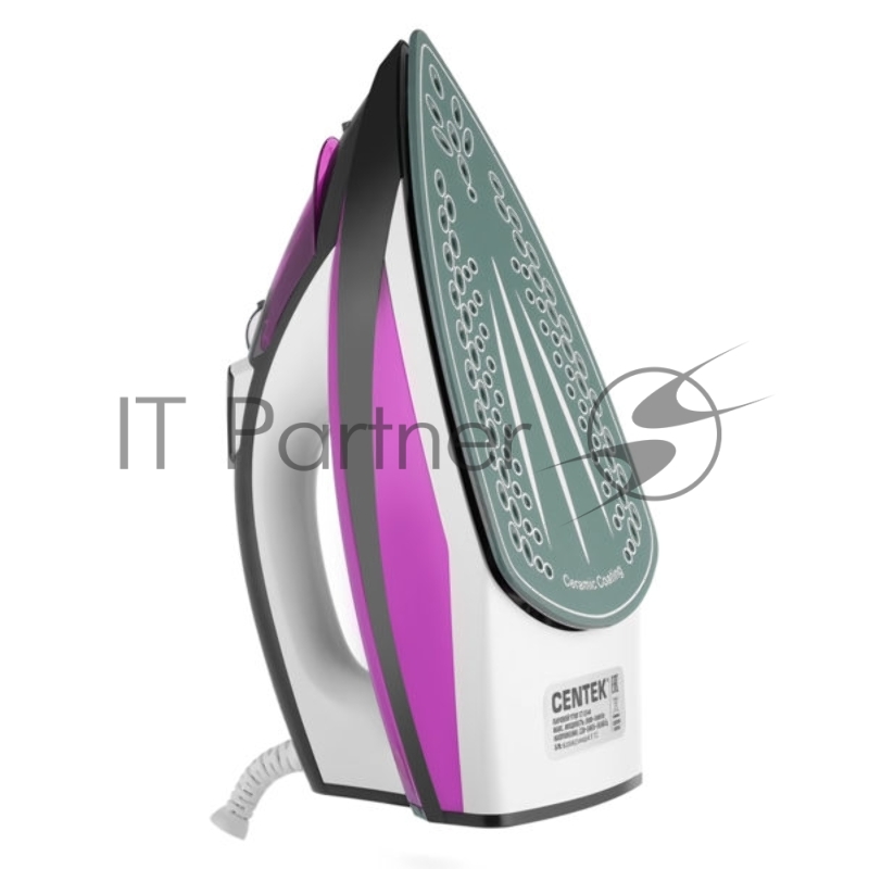 Утюг Centek CT-2344 VIOLET 2400Вт, керамическая подошва, мощный паровой удар, самоочистка, 330мл