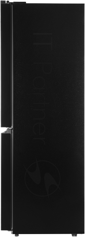 Холодильник Hyundai CM4584F черный трехкамерный 289/144л морозилка снизу Side by Side