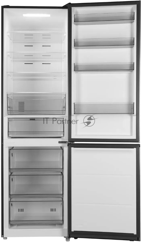 Холодильник Hyundai CC50073F нержавеющая сталь двухкамерный 273/142л морозилка снизу