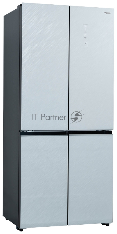 Холодильник BIRYUSA CD 496 TWG цвет текстурированное белое стекло двухкамерный 334/162л морозилка снизу Side by Side