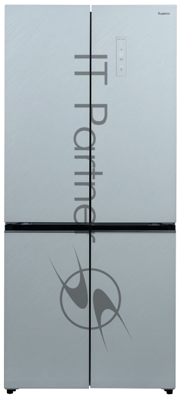 Холодильник BIRYUSA CD 496 TWG цвет текстурированное белое стекло двухкамерный 334/162л морозилка снизу Side by Side