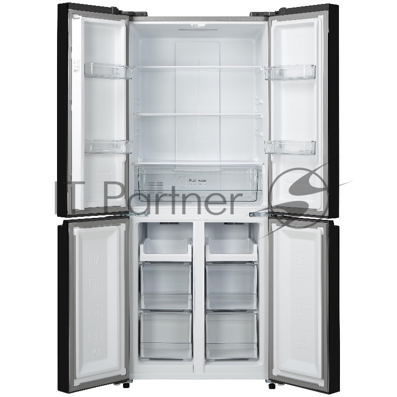 Холодильник BIRYUSA CD 405 DI темная нержавеющая сталь двухкамерный 289/130л морозилка снизу Side by Side