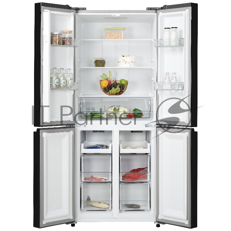 Холодильник BIRYUSA CD 405 DI темная нержавеющая сталь двухкамерный 289/130л морозилка снизу Side by Side