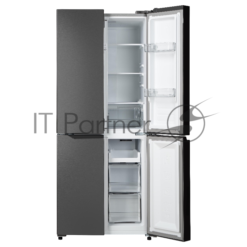 Холодильник BIRYUSA CD 405 DI темная нержавеющая сталь двухкамерный 289/130л морозилка снизу Side by Side