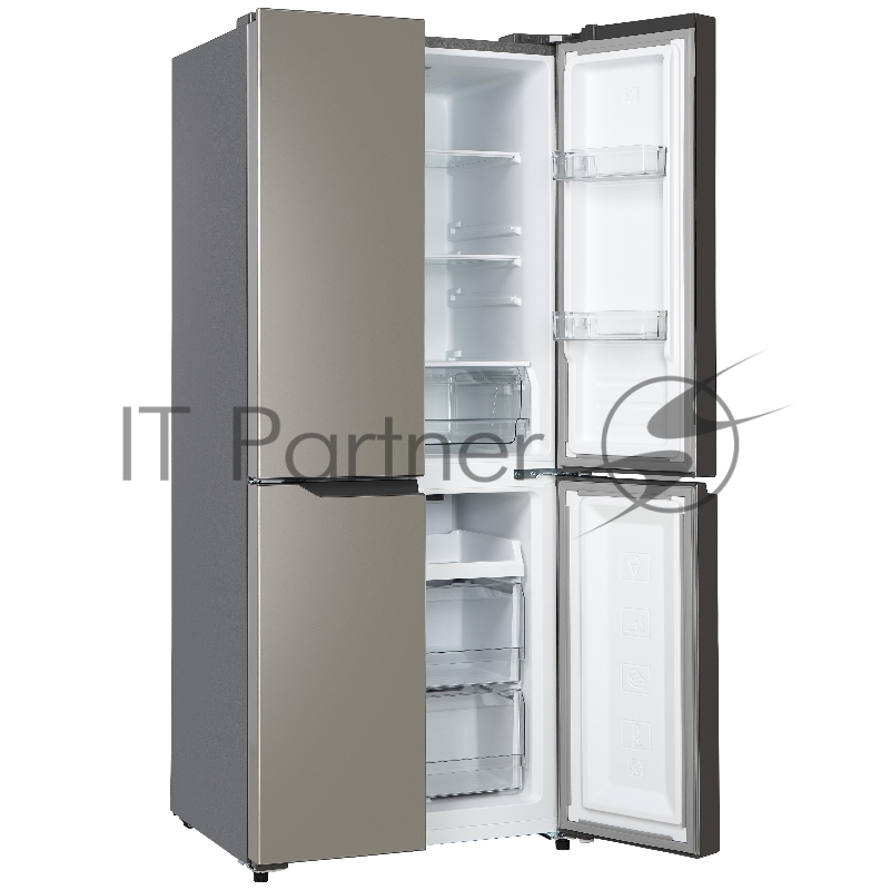 Холодильник BIRYUSA CD 405 I нержавеющая сталь двухкамерный 289/130л морозилка снизу Side by Side