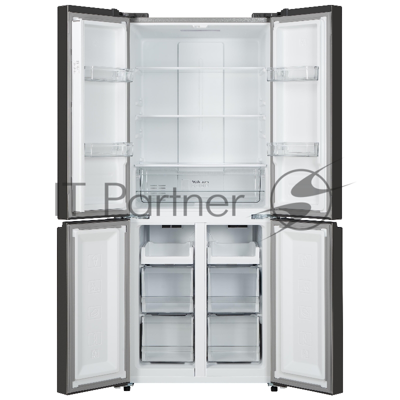 Холодильник BIRYUSA CD 405 I нержавеющая сталь двухкамерный 289/130л морозилка снизу Side by Side