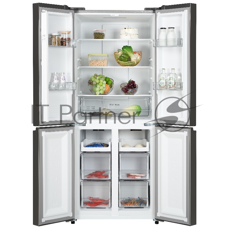 Холодильник BIRYUSA CD 405 I нержавеющая сталь двухкамерный 289/130л морозилка снизу Side by Side