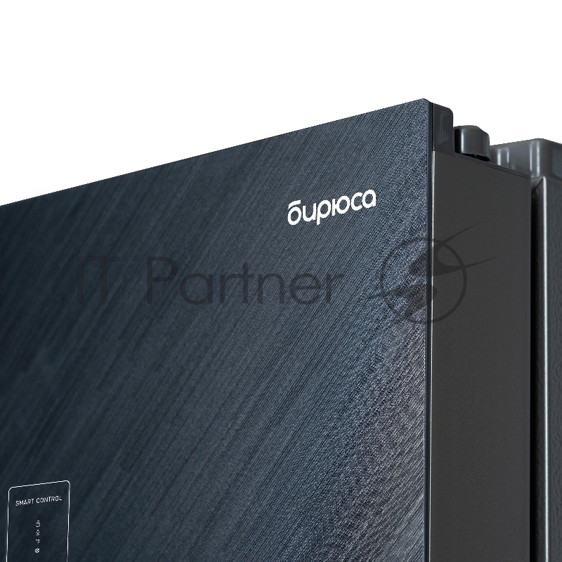 Холодильник BIRYUSA CD 496 TBG цвет текстурированное черное стекло двухкамерный 334/162л морозилка снизу Side by Side