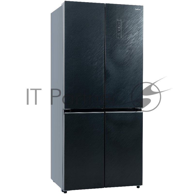 Холодильник BIRYUSA CD 496 TBG цвет текстурированное черное стекло двухкамерный 334/162л морозилка снизу Side by Side