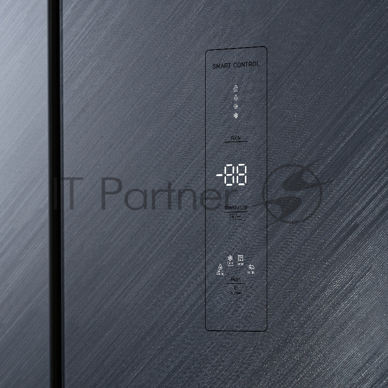 Холодильник BIRYUSA CD 496 TCG цвет текстурированное серое стекло двухкамерный 334/162л морозилка снизу Side by Side