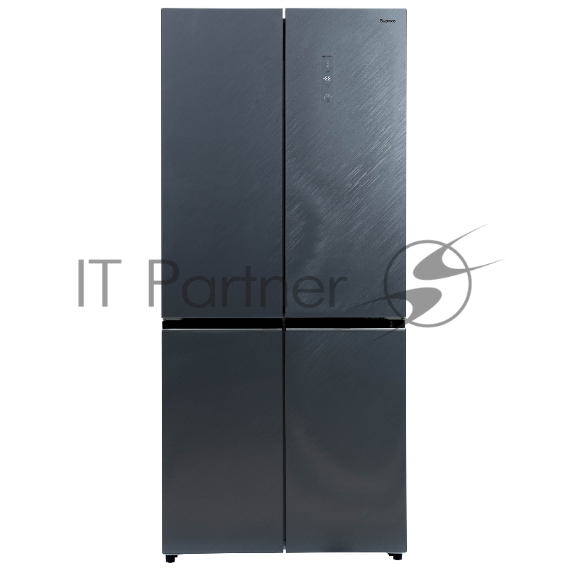 Холодильник BIRYUSA CD 496 TCG цвет текстурированное серое стекло двухкамерный 334/162л морозилка снизу Side by Side