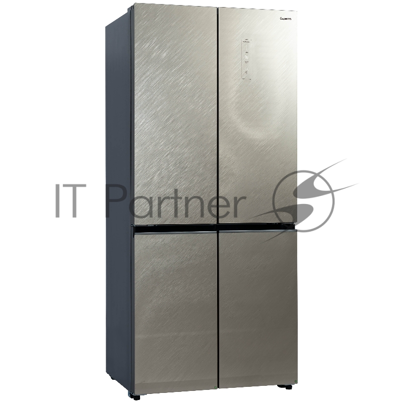 Холодильник BIRYUSA CD 496 TGG цвет текстурированное бежевое стекло двухкамерный 334/162л морозилка снизу Side by Side