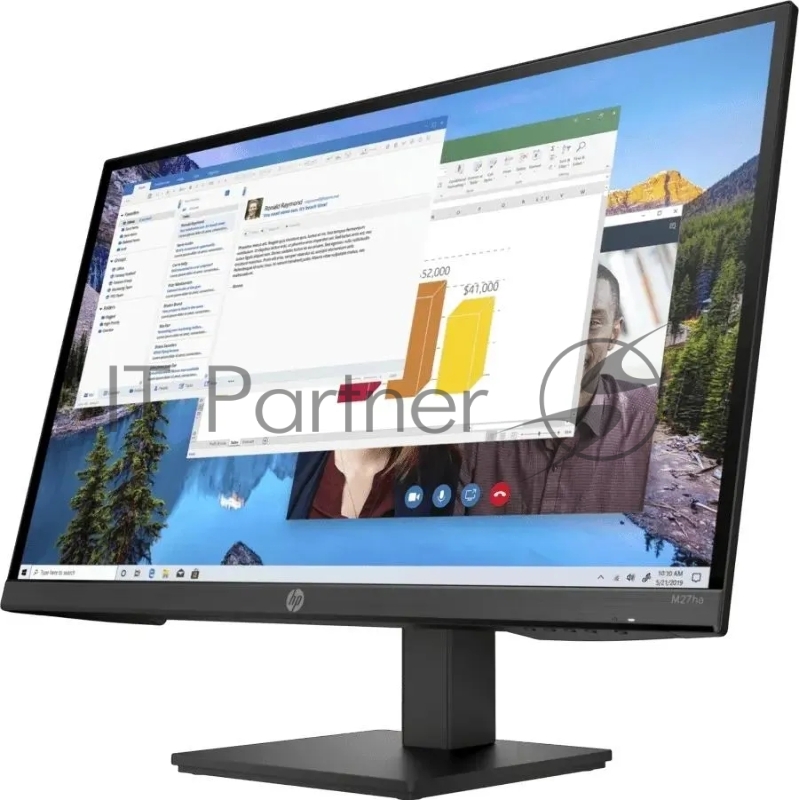 Монитор HP 27 M27ha черный IPS 16:9 HDMI M/M матовая HAS Piv 1000:1 250cd 178гр/178гр 1920x1080 60Hz VGA DP FHD 5.22кг