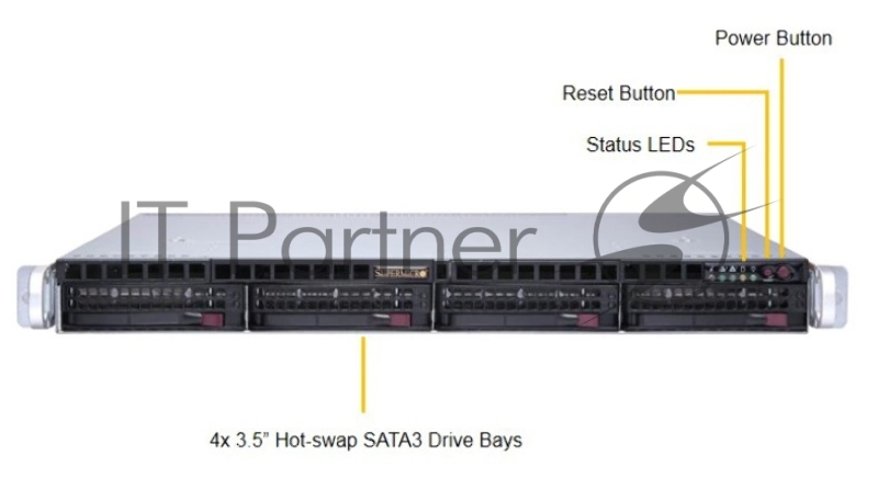 Платформа SuperMicro SYS-6019P-MTR 1G 2P 2x600W