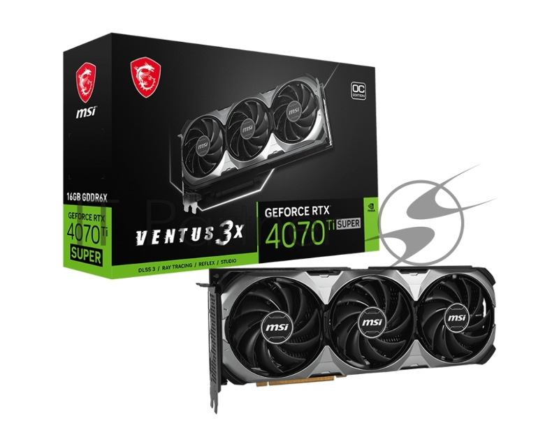 Видеокарта MSI RTX4070Ti SUPER 16G VENTUS 3X RTX 4070TI Super 16Gb 256bit GDDR6X