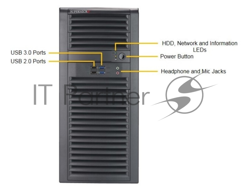 Платформа SuperMicro SYS-5039A-iL 3.5 SAS/SATA 1x500W