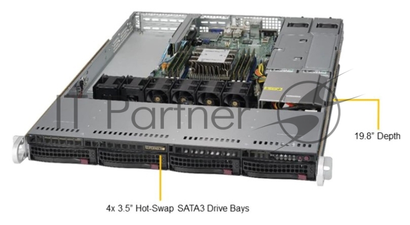 Платформа SuperMicro SYS-5019P-WTR 1G 2P 2x500W