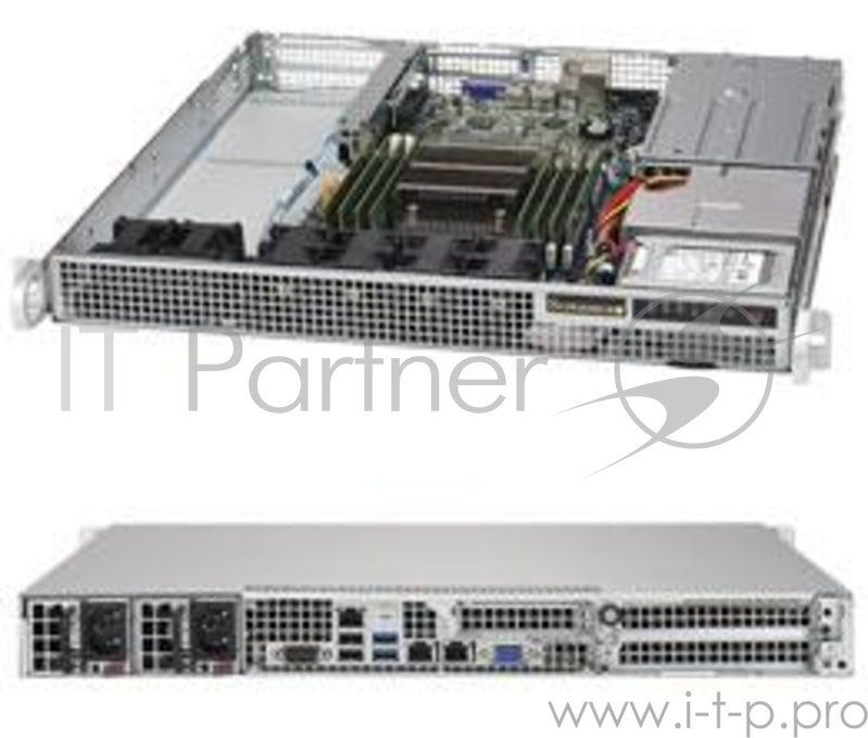 Платформа SuperMicro SYS-1018R-WR x2 2.5 SAS/SATA C612 1G 2P 2x400W