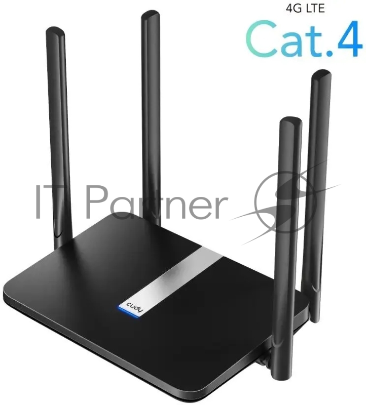 Роутер беспроводной Cudy LT500 AC1200 10/100BASE-TX/4G cat.4 черный