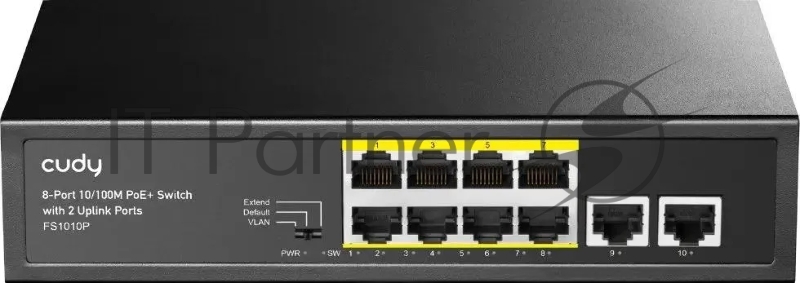 Коммутатор Cudy FS1010P (L2) 10x100Мбит/с 8PoE+ 120W неуправляемый